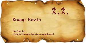 Knapp Kevin névjegykártya